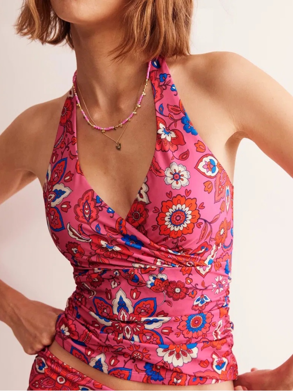 Boden NWT Levanzo Halter Tankini Top in size US 8 - Picture 1 of 6